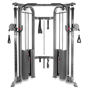 XMark Functional Trainer Cable Machine with Dual 200 lb Weight Stacks, 19 Adjustments, and Accessory Package XM-7626